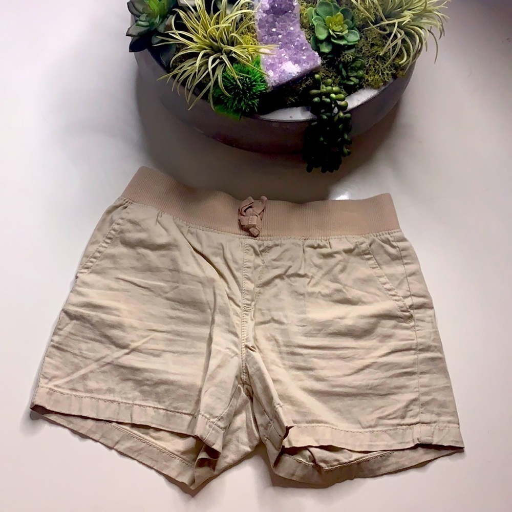 Children’s place casual tan khaki kids elastic waist short 10